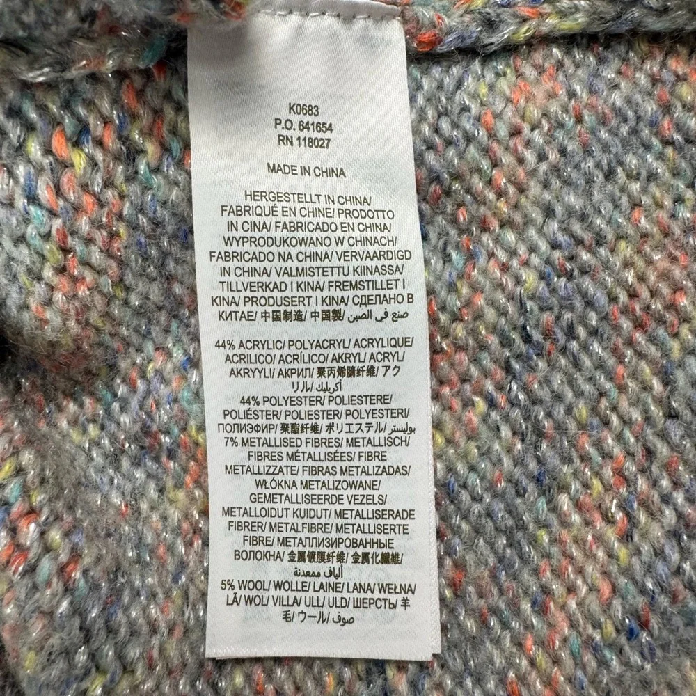 Boden Sweater Womens 2 Confetti Metallic Knit Crew Neck Pullover Preppy Cozy